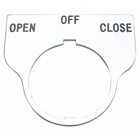 Standard Legend Plate,open-off-close (1