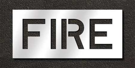 Pavement Stencil,fire,10 In (1 Units In