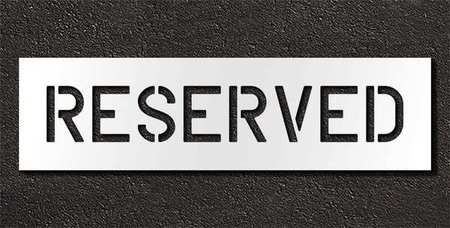 Pavement Stencil,reserved,6 In (1 Units