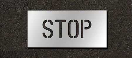 Pavement Stencil,stop,4 In (1 Units In E