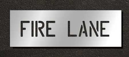 Pavement Stencil,fire Lane,4 In (1 Units