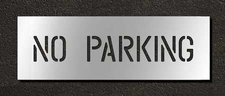 Pavement Stencil,no Parking,4 In (1 Unit