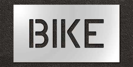 Pavement Stencil,bike,6 In (1 Units In E