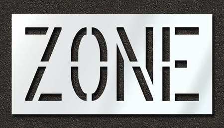 Pavement Stencil,zone,18 In (1 Units In