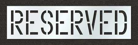 Pavement Stencil,reserved,18 In (1 Units