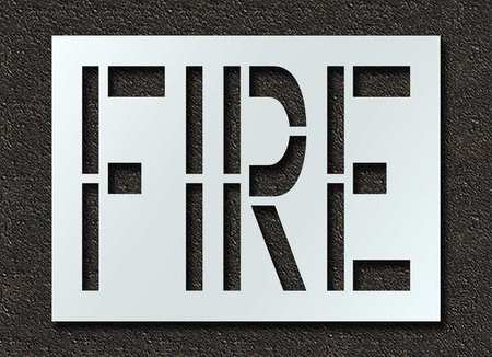 Pavement Stencil,fire,24 In (1 Units In