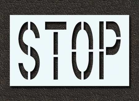 Pavement Stencil,stop,24 In (1 Units In