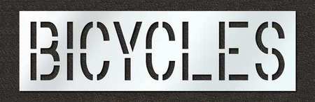 Pavement Stencil,bicycles,18 In (1 Units