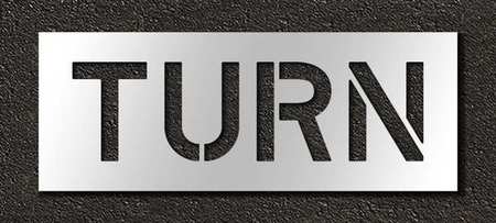 Pavement Stencil,turn,10 In (1 Units In