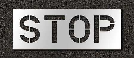 Pavement Stencil,stop,12 In (1 Units In