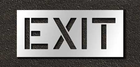 Pavement Stencil,exit,12 In (1 Units In