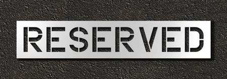 Pavement Stencil,reserved,12 In (1 Units