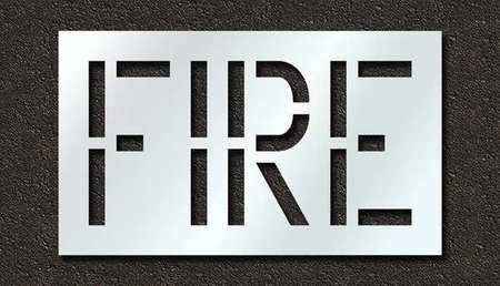 Pavement Stencil,fire,18 In (1 Units In