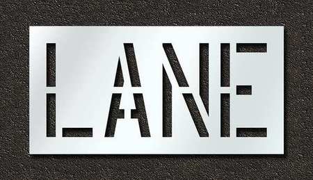 Pavement Stencil,lane,18 In (1 Units In