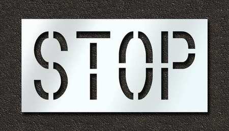 Pavement Stencil,stop,18 In (1 Units In