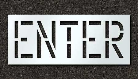 Pavement Stencil,enter,18 In (1 Units In