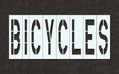 Pavement Stencil,bicycles,48 In (1 Units