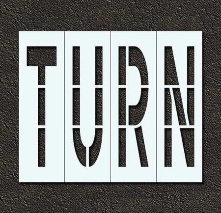 Pavement Stencil,turn,48 In (1 Units In