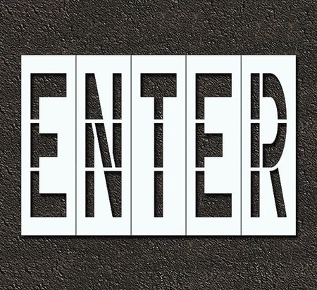 Pavement Stencil,enter,48 In (1 Units In