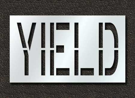 Pavement Stencil,yield,24 In (1 Units In