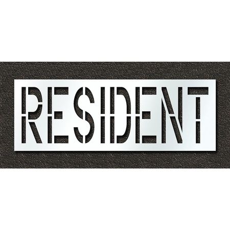 Pavement Stencil,resident,24 In (1 Units