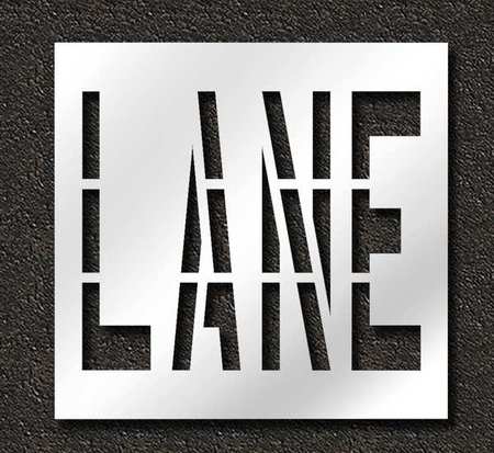 Pavement Stencil,lane,36 In (1 Units In