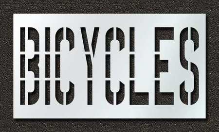 Pavement Stencil,bicycles,36 In (1 Units