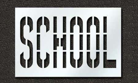 Pavement Stencil,school,36 In (1 Units I