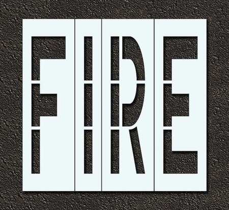 Pavement Stencil,fire,48 In (1 Units In