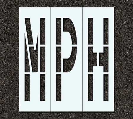 Pavement Stencil,mph,48 In (1 Units In E