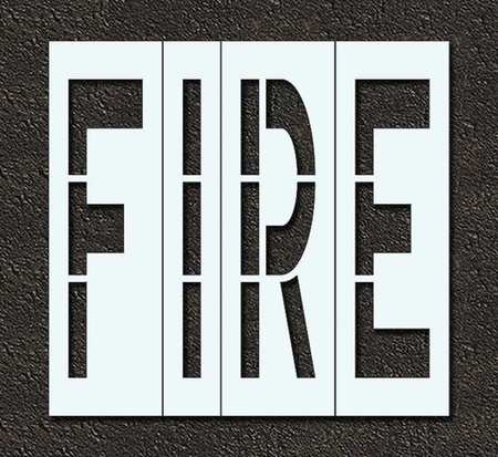 Pavement Stencil,fire,96 In (1 Units In