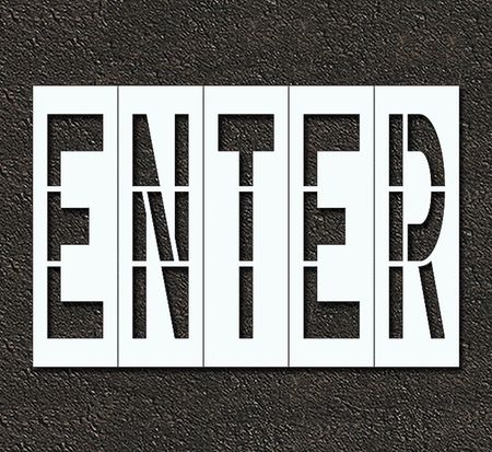 Pavement Stencil,enter,96 In (1 Units In