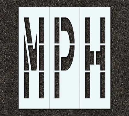 Pavement Stencil,mph,96 In (1 Units In E