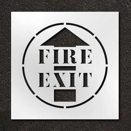 Stencil,fire Exit,24 In (1 Units In Ea)