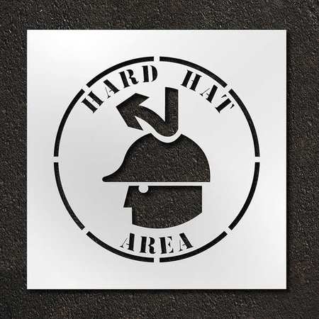 Stencil,hard Hat Area,24 In (1 Units In