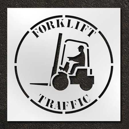 Stencil,forklift Traffic,42 In (1 Units