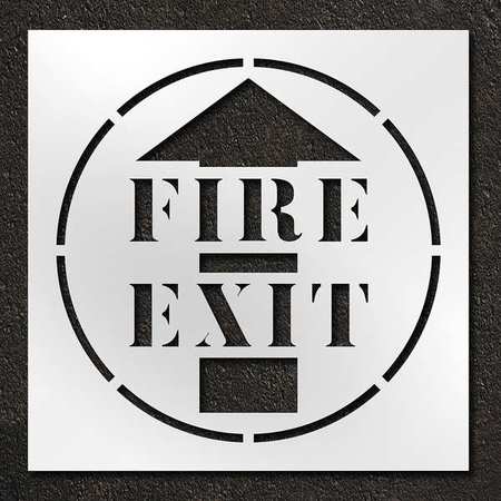 Stencil,fire Exit,42 In (1 Units In Ea)