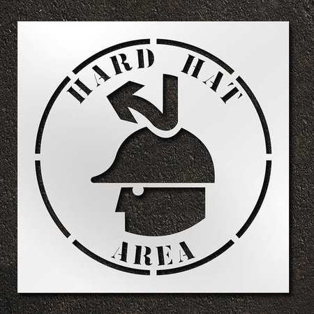 Stencil,hard Hat Area,42 In (1 Units In