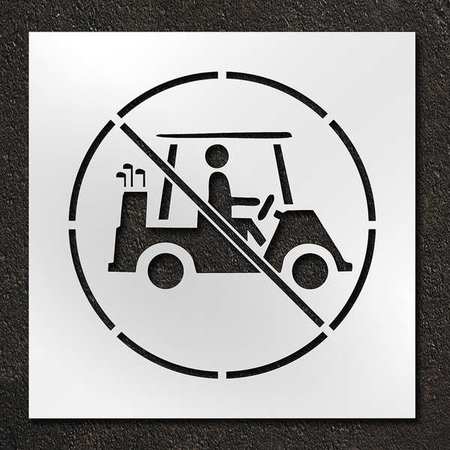 Golf Course Stencil,no Carts Logo,24 In