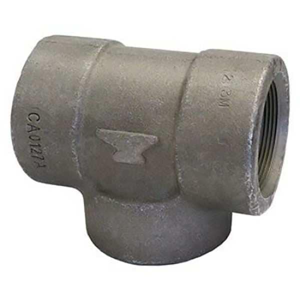Black Forged Steel Reducing Tee Class 3000