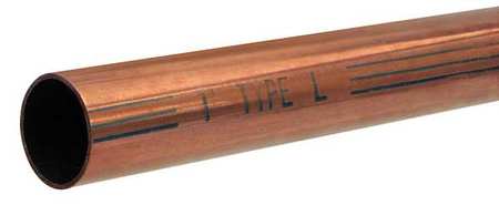 Copper Tube, L,4". Pipe Size,10 Ft. L (1