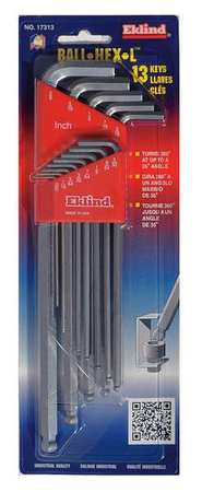 Ball End Hex Key Set,13 Pieces (1 Units