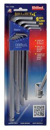 Ball End Hex Key Set,9 Pieces (1 Units I