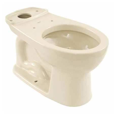 Toilet Bowl,for Tank,floor,round,beige (