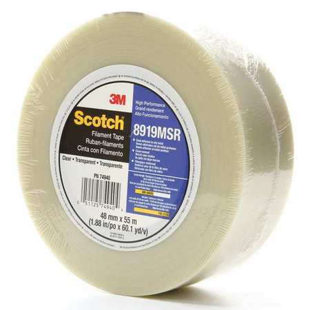 Filament Tape,clear,1-7/8 In. X 60 Yd. (