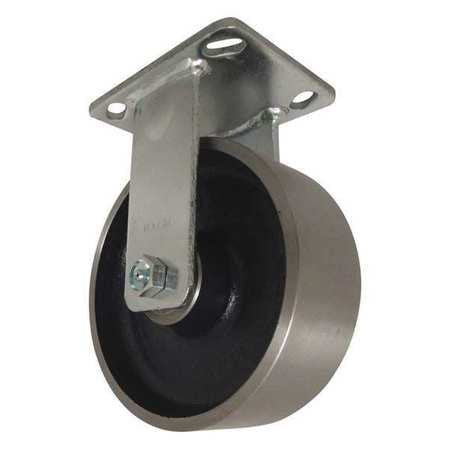 Rigid Plate Caster,forged Steel,1800 Lb.