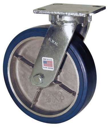 Kingpinless Swivel Plate Caster,1500 Lb.