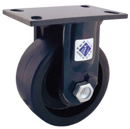 Rigid Plate Caster,phenolic,6 In,1600 Lb