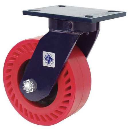 Kingpinless Swivel Plate Caster,5500 Lb.