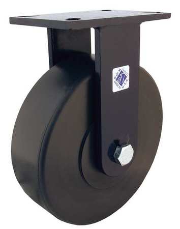 Rigid Plate Caster,forged Steel,5500 Lb.